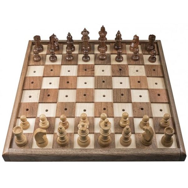 Wooden Chess Set for the Blind, KH 65